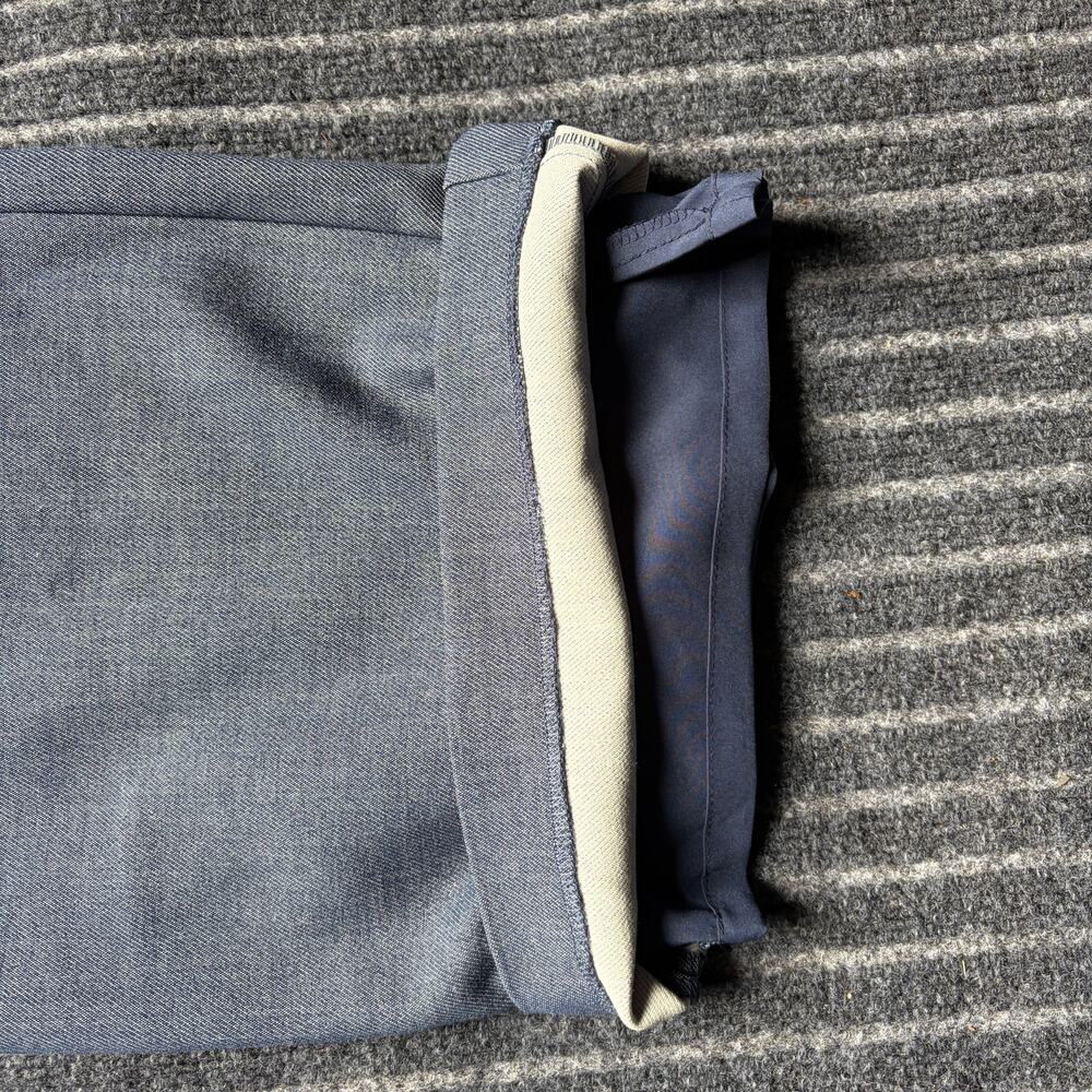 Talbots Wide-leg Trousers Heathered Blue Lined Size 14 - Picture 7 of 10